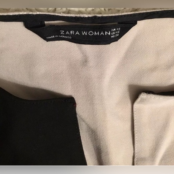 ZARA WOMAN color block gray black red color block long sleeve stretchy dress XS - Picture 3 of 4